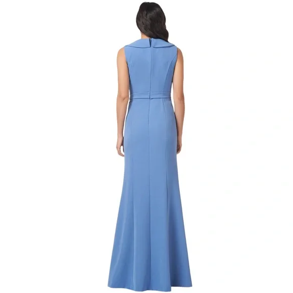 NEW Kay Unger NEW YORK Cecily V-Neck tie GOWN size 6 - Picture 3 of 9